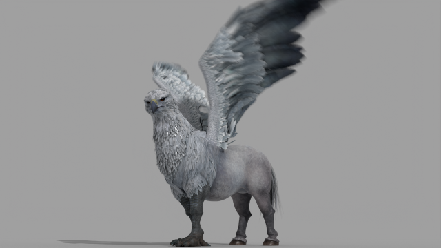 Hogwarts Legacy Hippogriff Rigged 3D Model .c4d .max .obj .3ds .fbx .stl .blend 