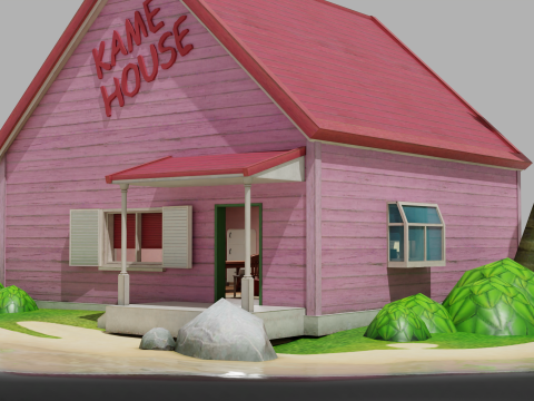 PUBG Mobile x Dragon Ball Super - KAME HOUSE 3D Model