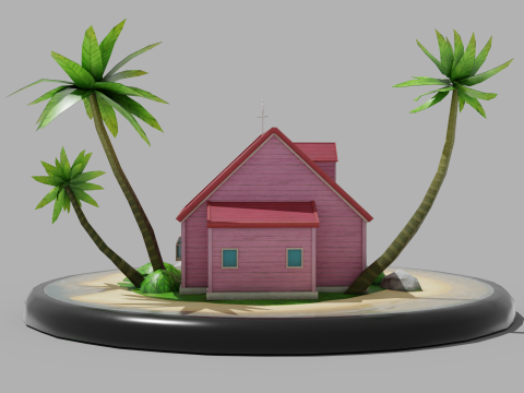 PUBG Mobile x Dragon Ball Super - KAME HOUSE 3D Model