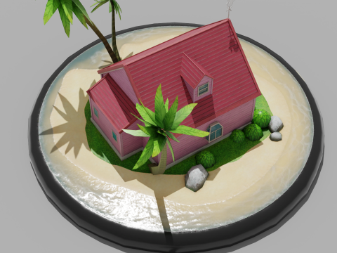 PUBG Mobile x Dragon Ball Super - KAME HOUSE 3D Model