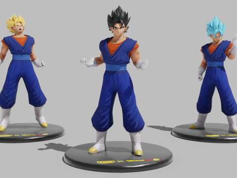 PUBG Mobile x Dragon Ball Characters Statues 3D Модель