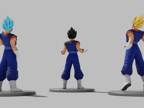 PUBG Mobile x Dragon Ball Characters Statues 3D Модель