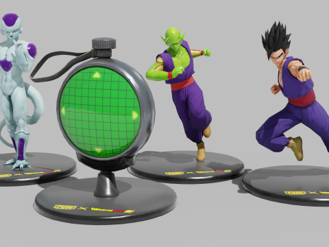 PUBG Mobile x Dragon Ball Characters Statues 3D Модель
