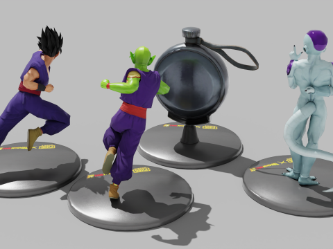 PUBG Mobile x Dragon Ball Characters Statues 3D Модель