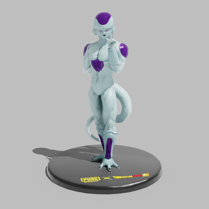 PUBG Mobile x Dragon Ball Frieza Statue 3D Модель .c4d .max .obj .3ds .fbx .stl .blend 