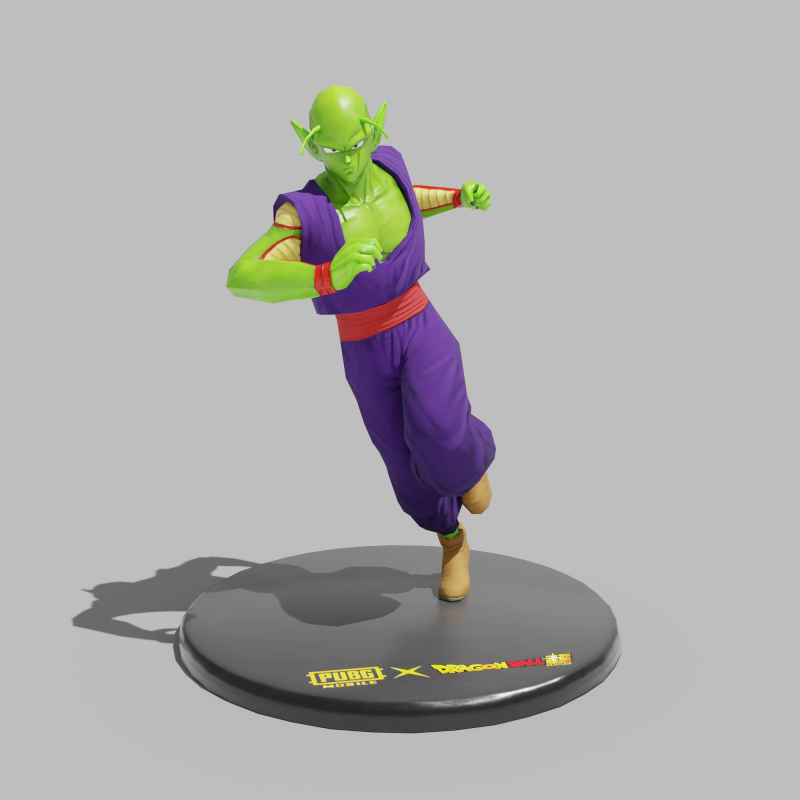 PUBG Mobile x Dragon Ball Piccolo Statue 3D Model .c4d .max .obj .3ds .fbx .stl .blend 