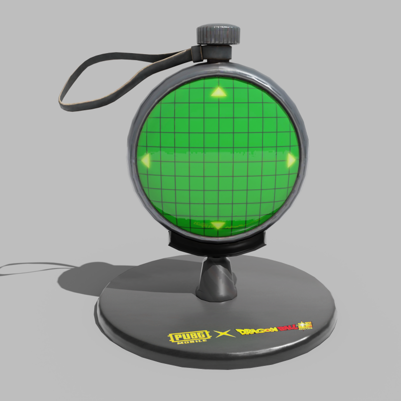 PUBG Mobile x Dragon Ball Dragon Radar Statue 3D Модель .c4d .max .obj .3ds .fbx .stl .blend 