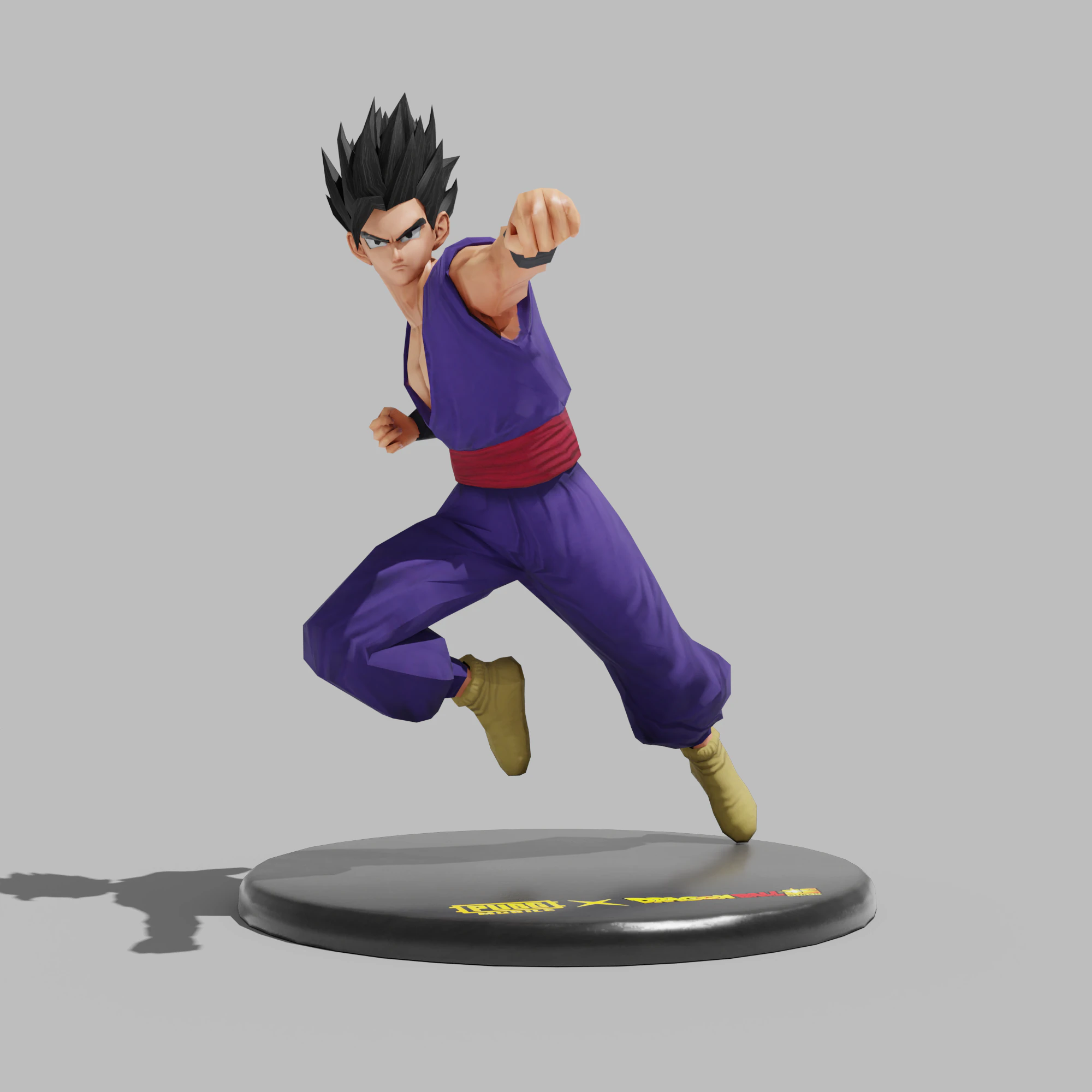 PUBG Mobile x Dragon Ball Son Gohan Ultime Statue 3D Model .c4d .max .obj .3ds .fbx .stl .blend 