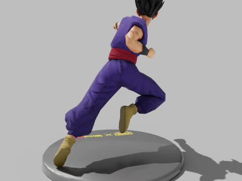 PUBG Mobile x Dragon Ball Son Gohan Ultime Statue 3D Model