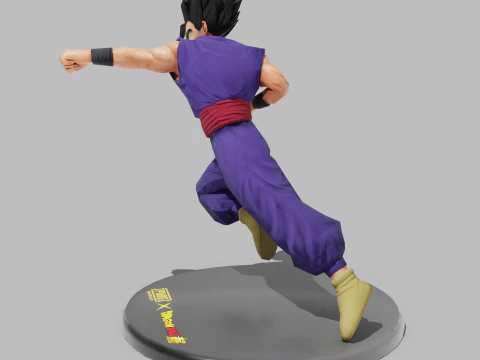 PUBG Mobile x Dragon Ball Son Gohan Ultime Statue 3D Model