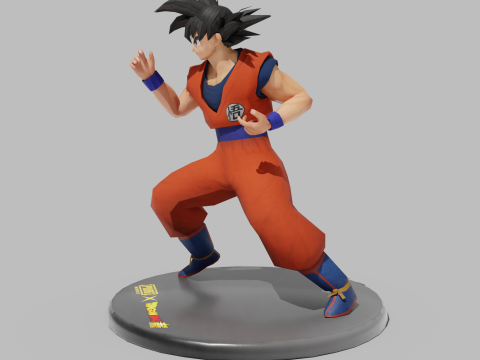 PUBG Mobile x Dragon Ball Son Goku Statue 3D Модель