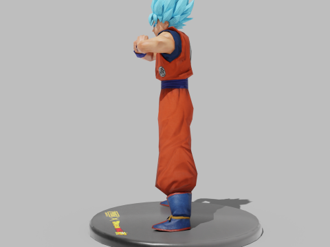 PUBG Mobile x Dragon Ball Super Saiyan Blue Son Goku Statue Model 3D