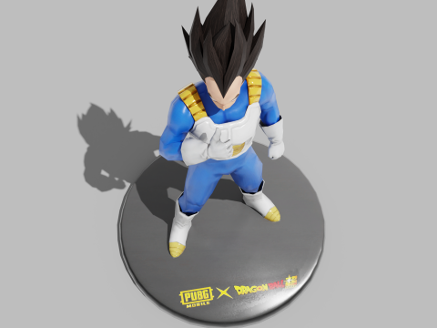 PUBG Mobile x Dragon Ball Vegeta Statue 3D Model