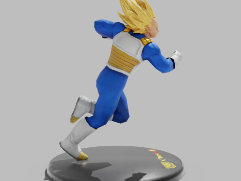 PUBG Mobile x Dragon Ball Super Saiyan Vegeta Statue 3D मॉडल