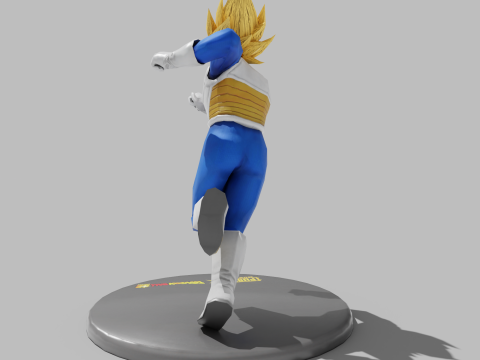 PUBG Mobile x Dragon Ball Super Saiyan Vegeta Statue 3D मॉडल