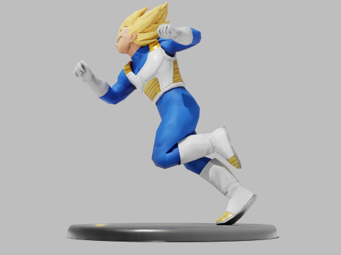 PUBG Mobile x Dragon Ball Super Saiyan Vegeta Statue 3D मॉडल