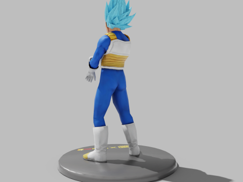 PUBG Mobile x Dragon Ball Super Saiyan Blue Vegeta Statue 3D 模型