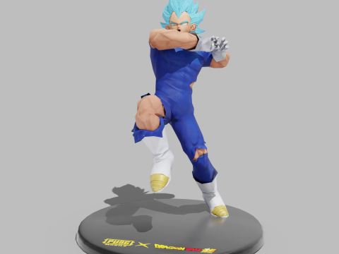 PUBG Mobile x Dragon Ball Super Saiyan Blue Damaged Statue 3D Модель