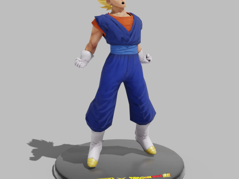 PUBG Mobile x Dragon Ball Super Saiyan Vegito Statue Modèle 3D
