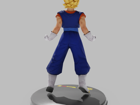 PUBG Mobile x Dragon Ball Super Saiyan Vegito Statue 3D मॉडल