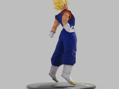 PUBG Mobile x Dragon Ball Super Saiyan Vegito Statue 3D मॉडल