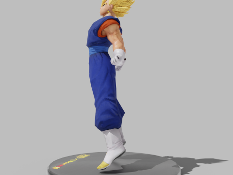 PUBG Mobile x Dragon Ball Super Saiyan Vegito Statue 3D मॉडल