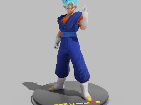 PUBG Mobile x Dragon Ball Super Saiyan Blue Vegito Statue Modèle 3D