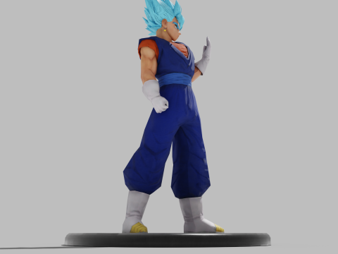 PUBG Mobile x Dragon Ball Super Saiyan Blue Vegito Statue Model 3D