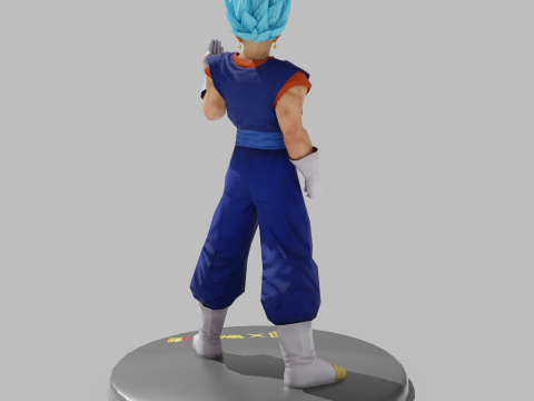 PUBG Mobile x Dragon Ball Super Saiyan Blue Vegito Statue Model 3D