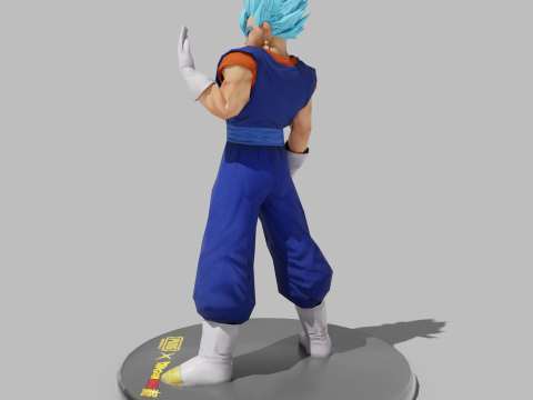 PUBG Mobile x Dragon Ball Super Saiyan Blue Vegito Statue Model 3D