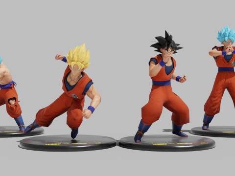 PUBG Mobile x Dragon Ball Son Goku Statues 3D मॉडल