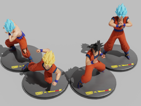 PUBG Mobile x Dragon Ball Son Goku Statues Model 3D