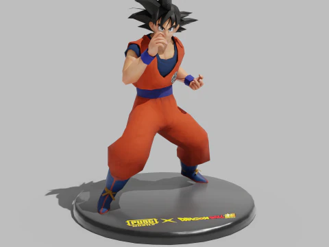 PUBG Mobile x Dragon Ball Son Goku Statues 3D Model