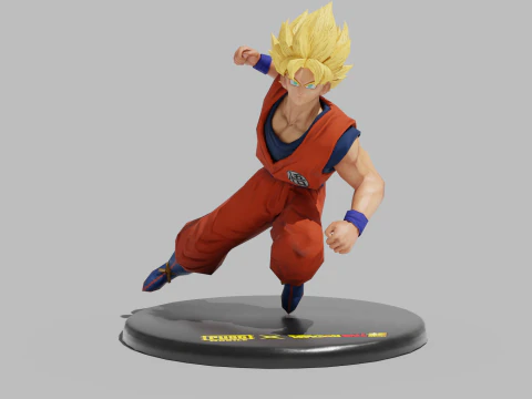 PUBG Mobile x Dragon Ball Son Goku Statues 3D Model