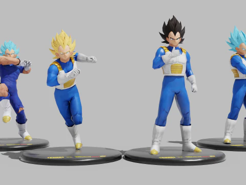 PUBG Mobile x 龙珠贝吉塔雕像 3D 模型