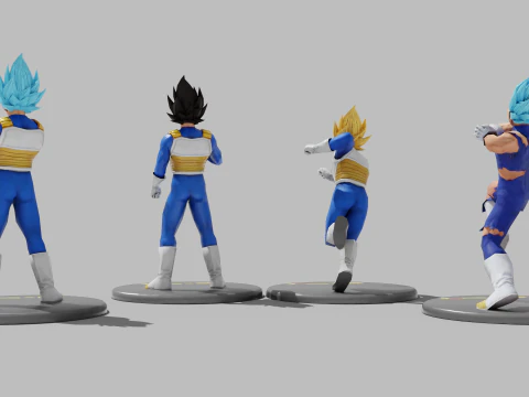 PUBG Mobile x Dragon Ball Vegeta Statues 3D Model