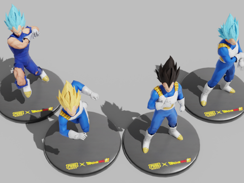 PUBG Mobile x Dragon Ball Vegeta Statues Modèle 3D