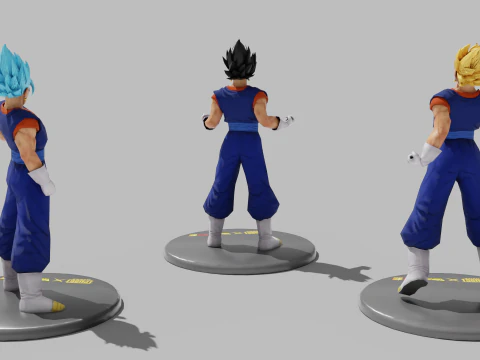 PUBG Mobile x Dragon Ball Vegito Statues 3D Model