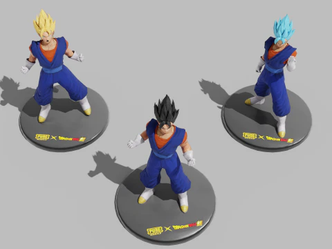 PUBG Mobile x Dragon Ball Vegito Statues 3D Model