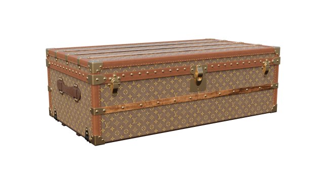 Louis Vuitton Trunk 3D मॉडल .c4d .max .obj .3ds .fbx .stl .blend 