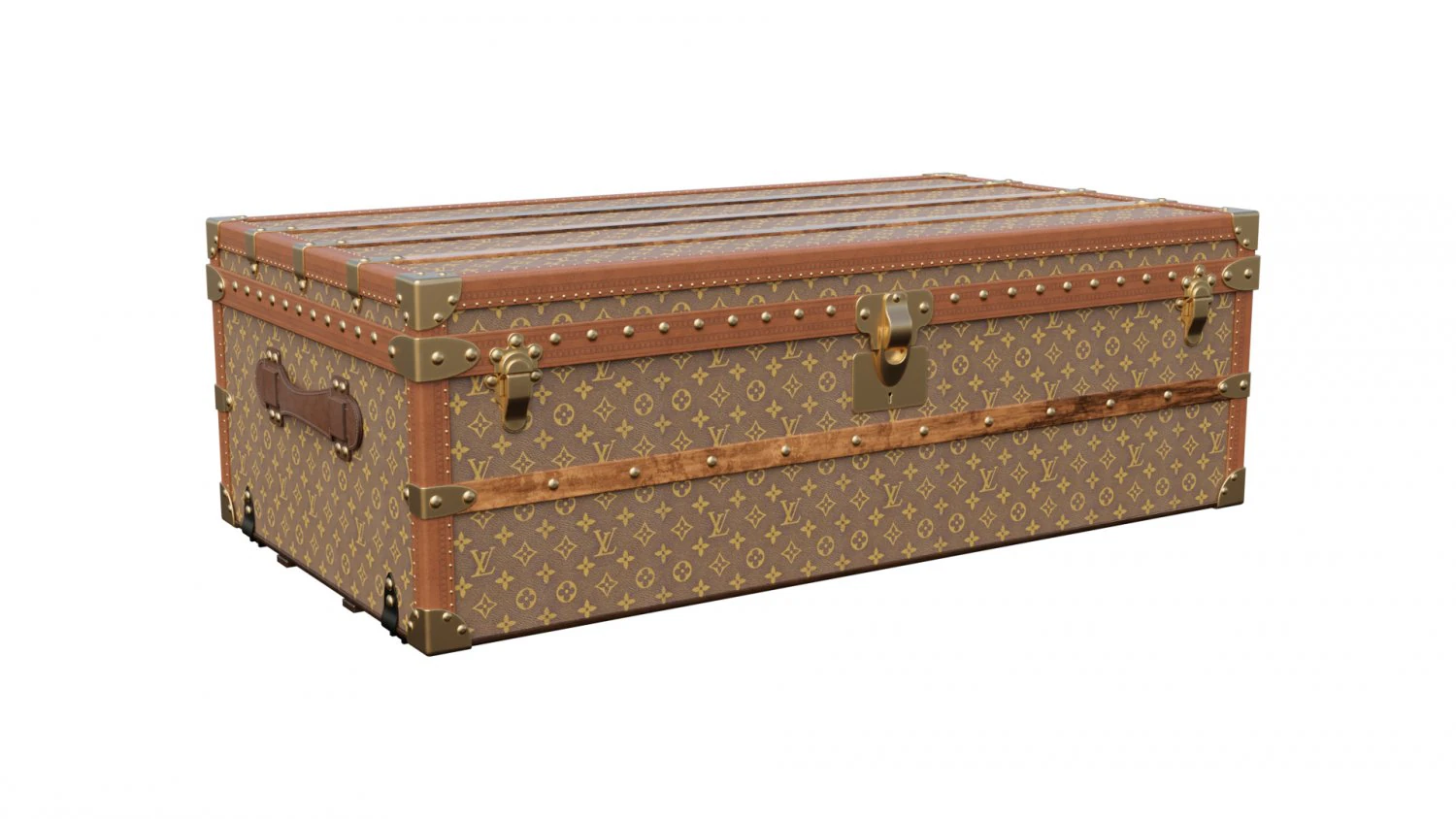 Louis Vuitton Trunk 3D Model .c4d .max .obj .3ds .fbx .stl .blend 