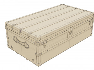 Louis Vuitton Trunk 3D मॉडल