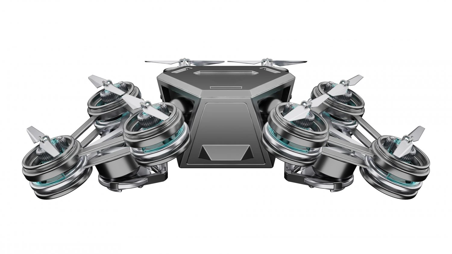 Futuristic Mech Drone 3D Model .c4d .max .obj .3ds .fbx .stl .blend