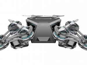 फ्यूचरिस्टिक मेक ड्रोन 3D मॉडल