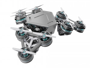 Futuristic Mech Drone 3D 模型