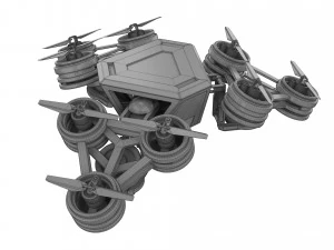 Futuristic Mech Drone 3D Model
