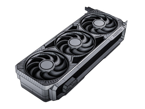 AMD Radeon RX 9070 XT Modèle 3D
