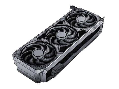 AMD Radeon RX 9070 XT 3D Model
