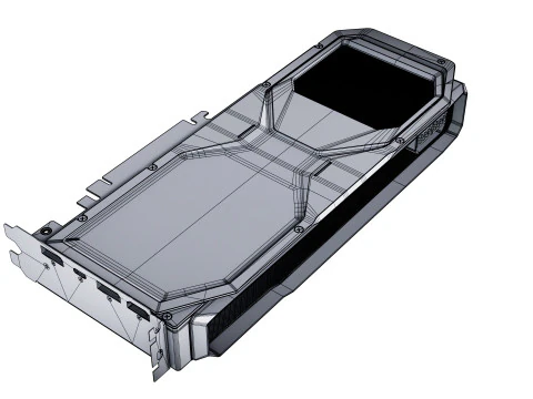 AMD Radeon RX 9070 XT 3D Model