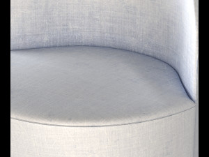 Modern Tearoom Lounge Chair with Return Swivel Base Model 3D